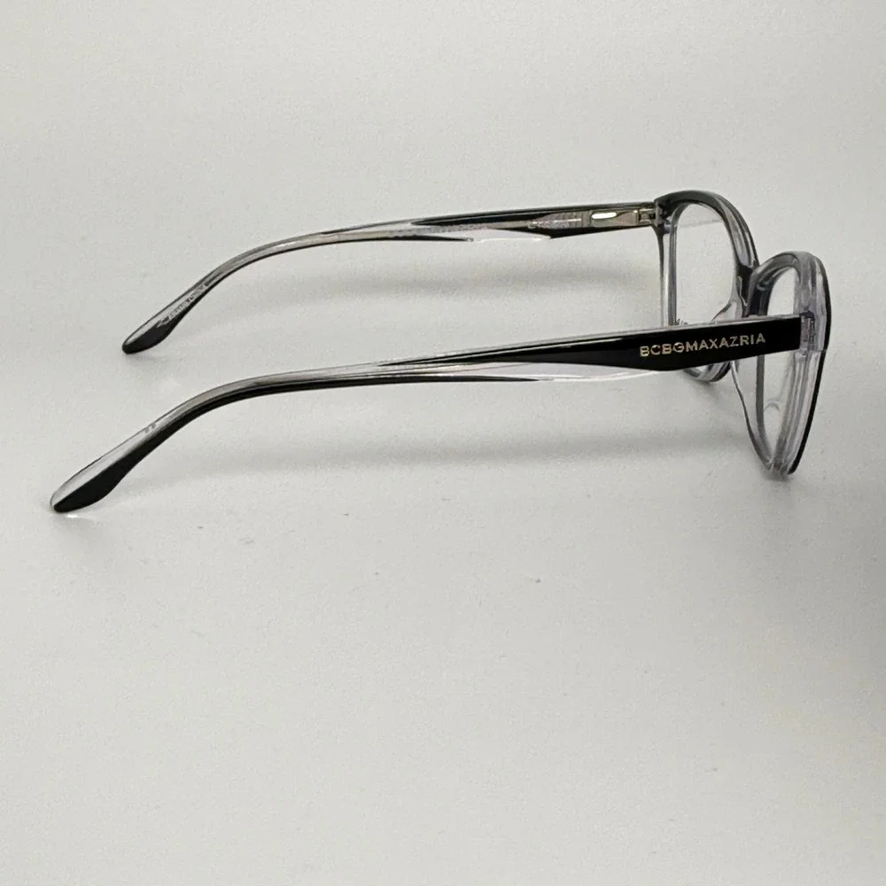 BCBGMAXAZRIA Cleo Black Laminate Eyeglasses Frames 51-16-135 Cat Eye Womens‎